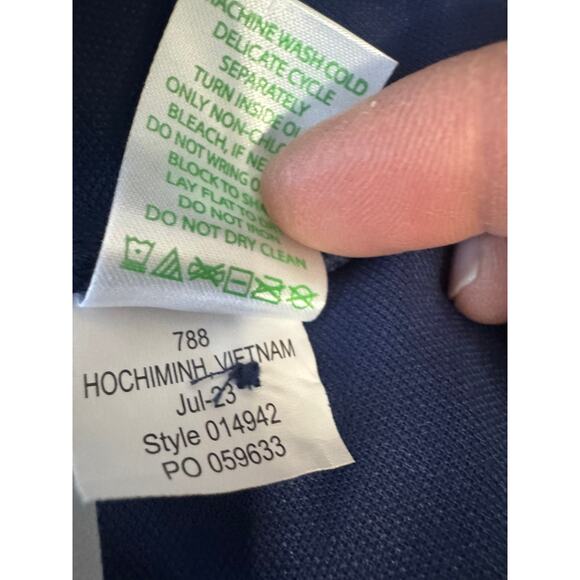 Lilly Pulitzer Luxletic Long Sleeve Ruffle-Neck Active Blue Dress – Size Small - Picture 5 of 6